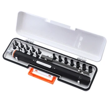 

19/30 pcs Mini Electric Screwdriver Rechargeable Screwdriver Set Hex Phillips Kit with Magnetic Bit Extension With Storage Box
