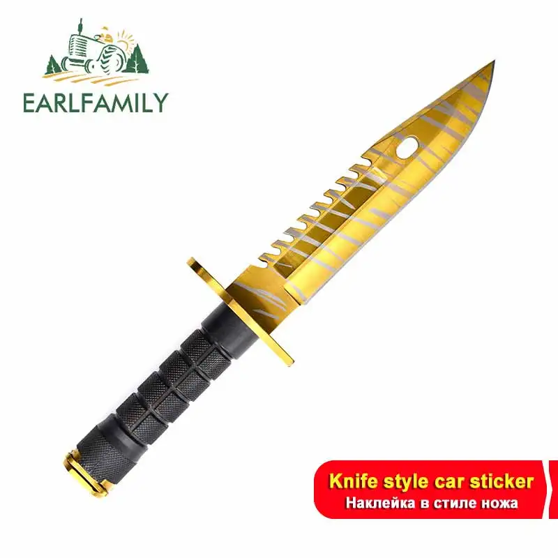 EARLFAMILY 13 см x 13 см для CSGO Skin M9 ножи Авто Наклейка DIY бампер украшение для ремонта автомобиля виниловый устойчивый к царапинам Декор|Наклейки на автомобиль| | АлиЭкспресс
