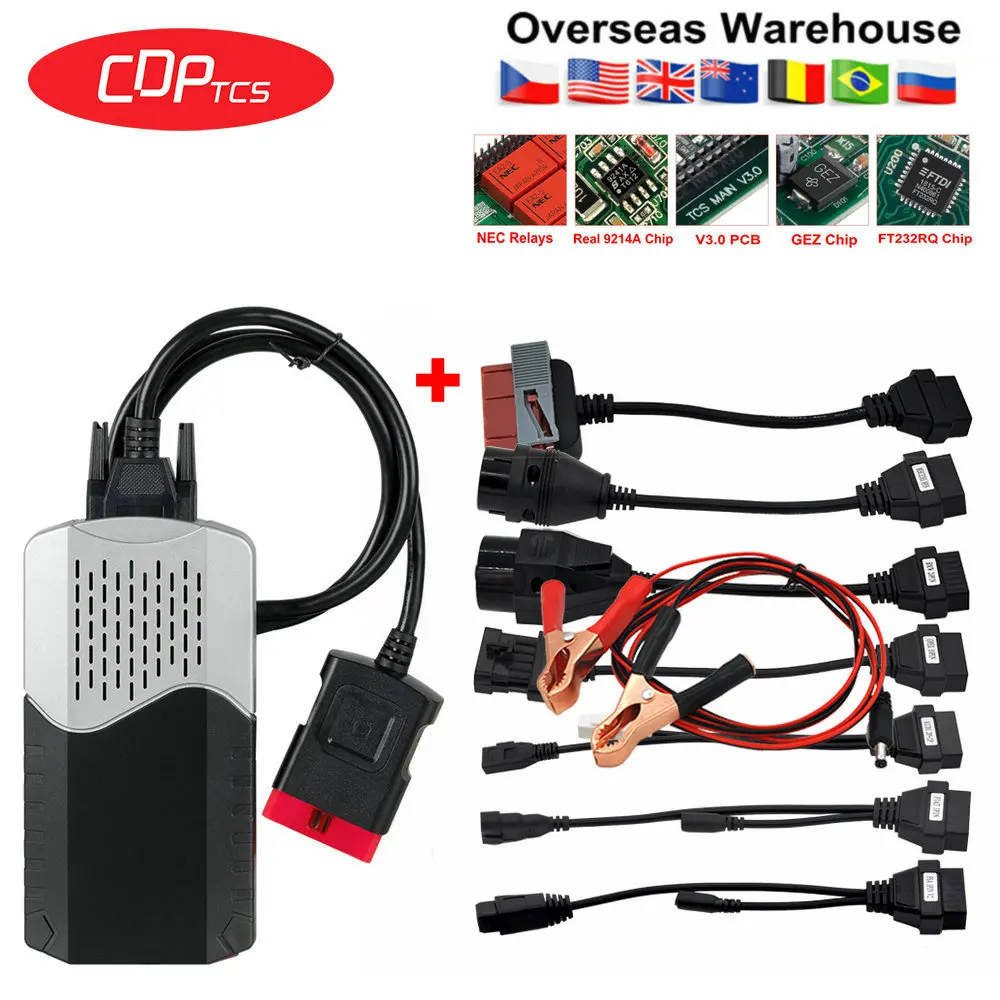 TCS pro Bluetooth 2015.R3 keygen/2016.R1 активирует V3.0 NEC 9241A obd2 сканер автомобильный