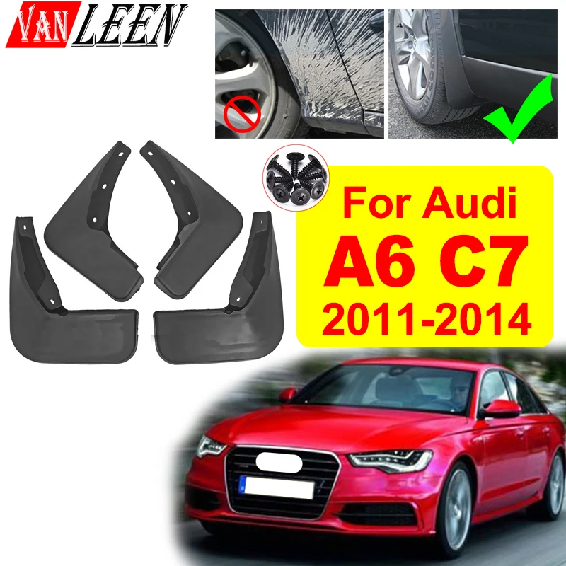 

4 шт., Автомобильные Брызговики для Audi A6 C7 2013 2012 2010 2014 Седан