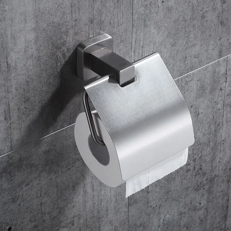 304 Stainless Steel Toilet Paper Holder, Bathroom hardware Roll Paper Holders With Cover