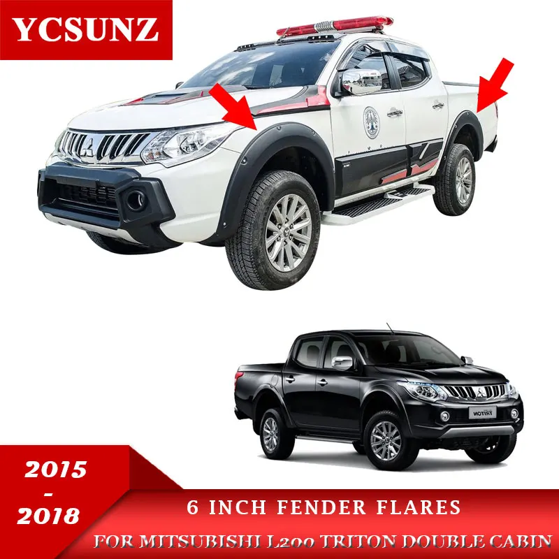 Колесные арки брызговики с гайками для Mitsubishi L200 Triton 2015 2016 2017 2018 двойная кабина 6