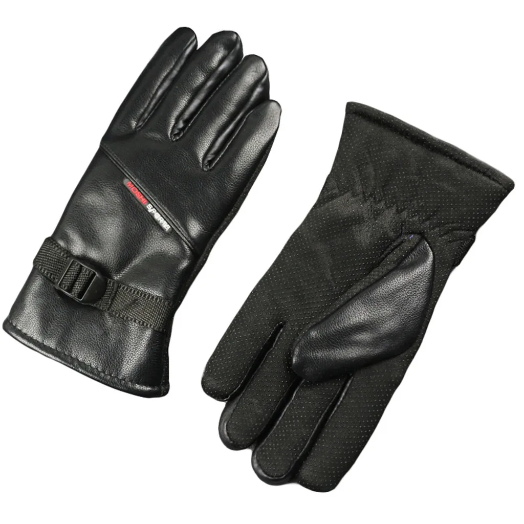 Winter Gloves for Men Women Touch Screen Leather Gloves Waterproof Windproof Anti-Slip Protective Cycling Riding Gloves guantes