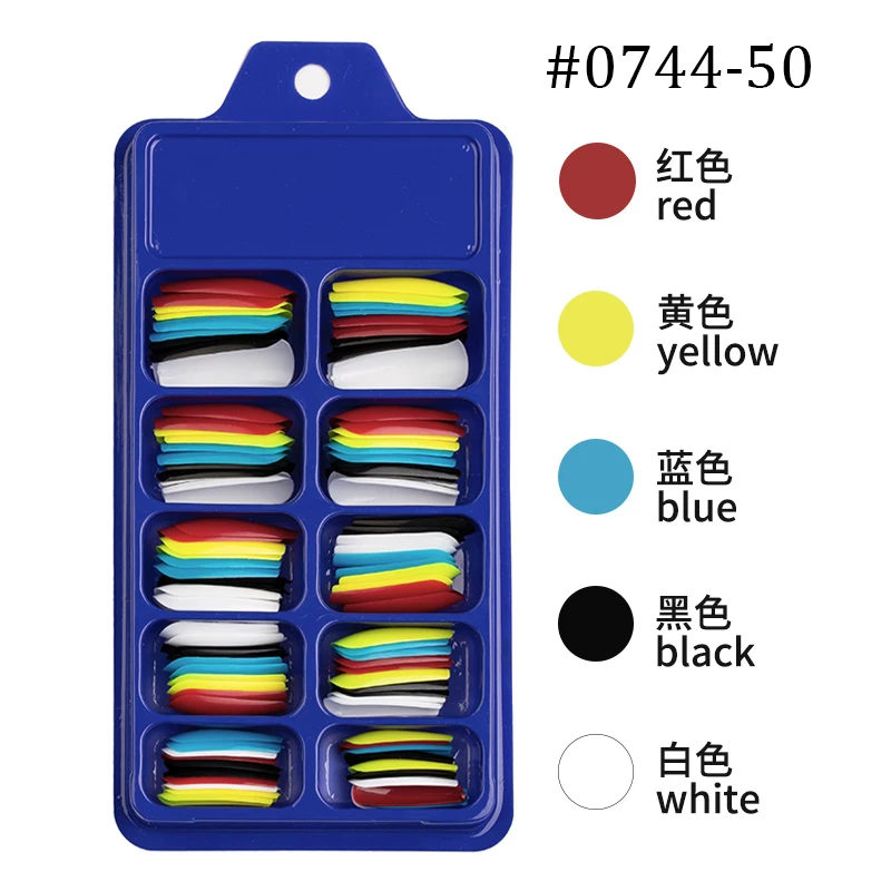 

100Pcs/box Candy Mix colors Long Ballerina Nail Art Tips Fake Nails Coffin Press on False ABS Full Cover DIY Nail Decor Manicure