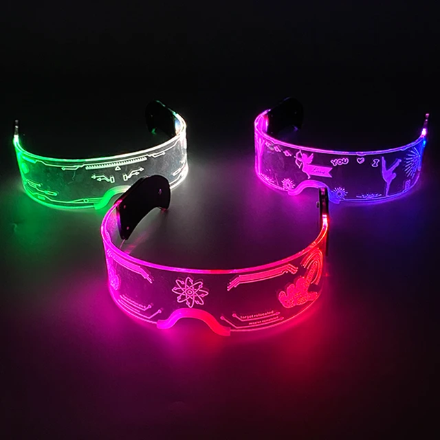 Lunettes lumineuses LED pour décoration de fête, néon, décoration