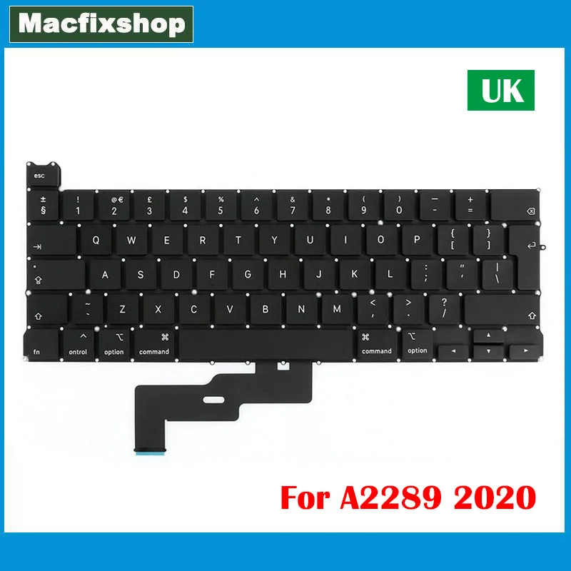Оригинальная клавиатура ноутбука UK A2289 2020 дюйма английская для Macbook Pro 13 3 замена