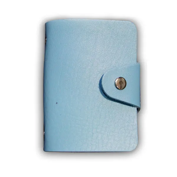 Портативный держатель для карт, сумка для женщин и мужчин, кошелек из искусственной кожи, чехол для кредитных карт, сумка для хранения банковских карт, маленькая сумка для мелочи - Цвет: Синий