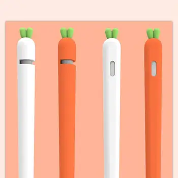 

Cute Soft Silicone Carrot Pen Case Tablet PC Touch Pen Case For Apple Pencil 1/2