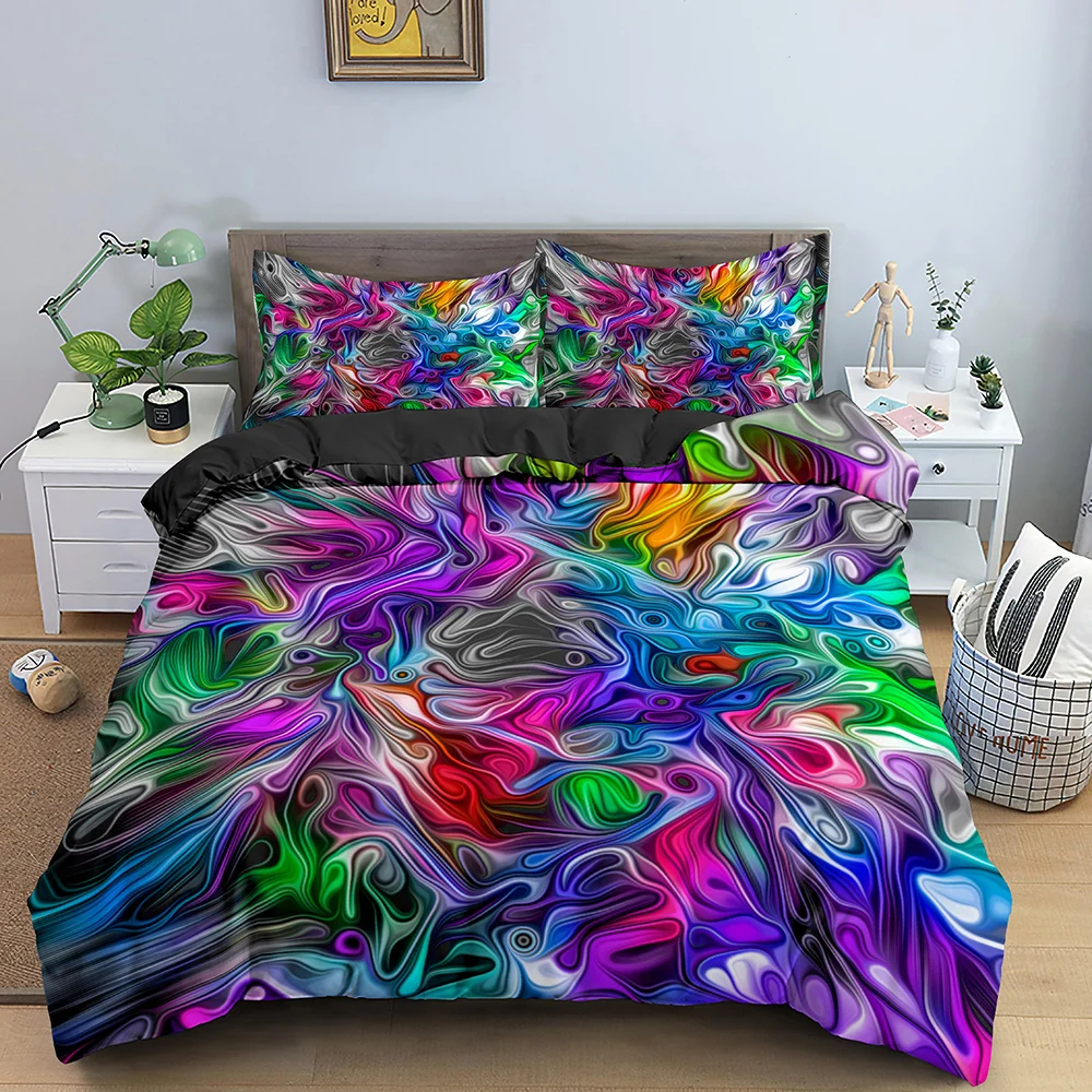 

3D Luxury Bedding Sets Abstract Print Duvet Cover Pillowcase 2/3pcs Twin Queen King Size Bed Clothes Home Textile