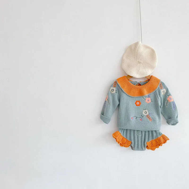 Toddler Girls Sweater And Knit Bloomer Set
