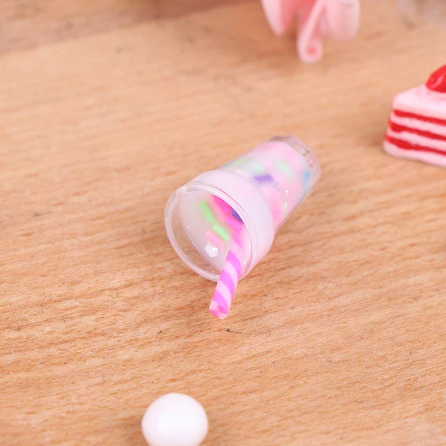 New 5Pcs 1:12 Dollhouse Miniature Cream Drinks Bottles Model Dolls Kitchen Food 5