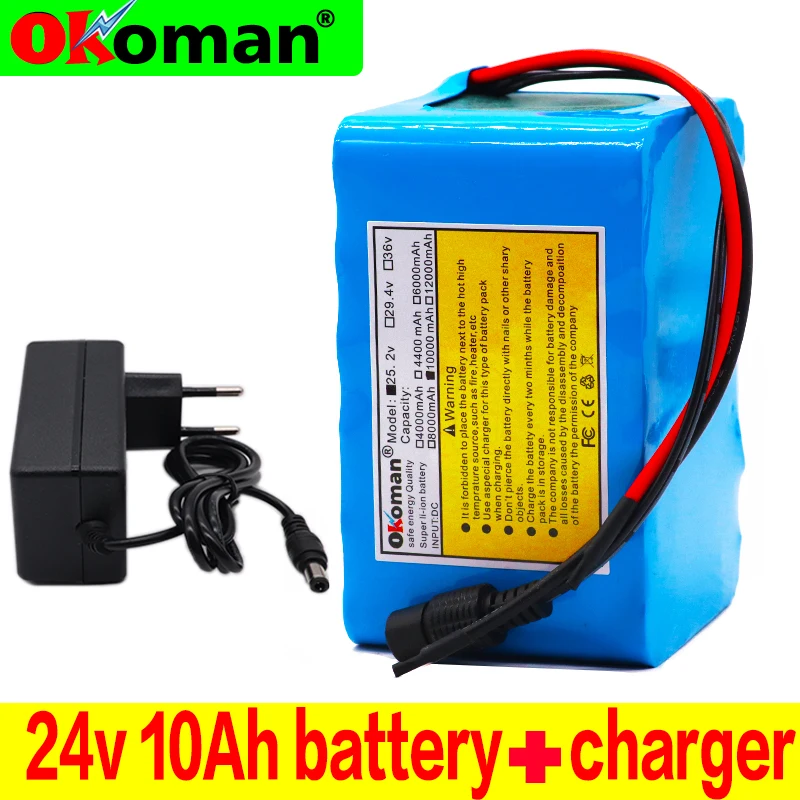 Okoman высокое качество 6S5P 24V 10Ah 18650 аккумулятор литий-ионный 25 2 V 10000mAh для велосипеда