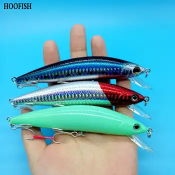 

HOOFISH 3PCS/LOT Sinking minnow fishing lure 40g/120mm 3colors Wobbler Artificial Bass bait Fishing Tackle