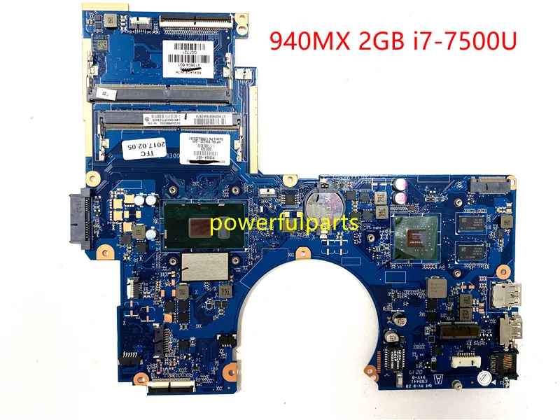 best motherboard for video editing 100% working for HP pavilion TPN-Q172 15-AU motherboard 15T-AU laptop mainboard 913604-601 with 940MX 2GB i7-7500U DAG34AMB6D0 best motherboard 