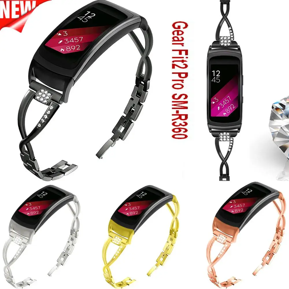 Смарт часы COMLYO для Samsung Gear Fit 2 Pro Fit2 ремешок из нержавеющей стали браслета на