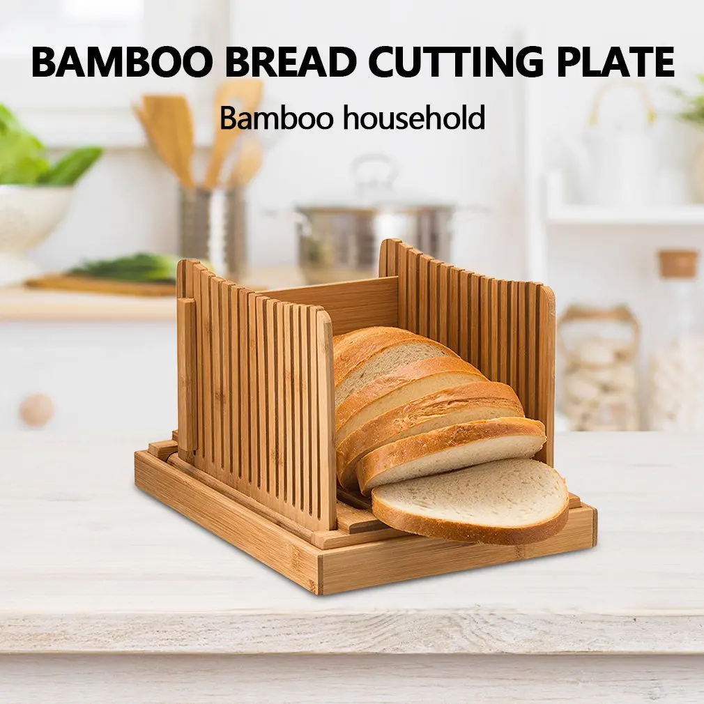 NEW Nature Bamboo Bread Slicer For Homemade Bread Foladable & Compact Toast  Cutting Board Guide Adjustable 3 Thickness Cutter - AliExpress