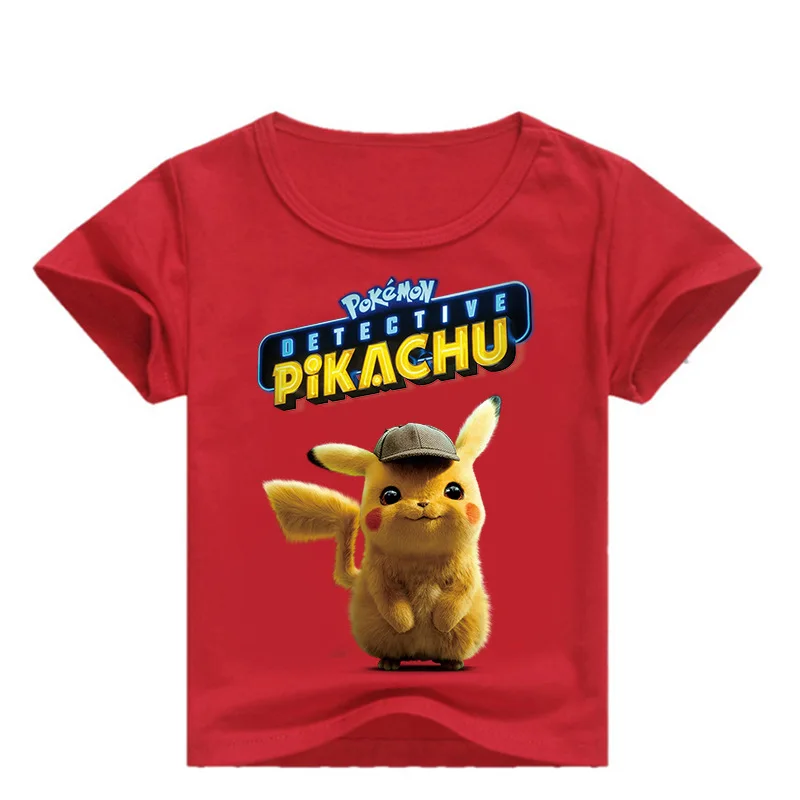 От 2 до 15 лет футболка Pokemon/Детская летняя одежда футболка с Пикачу детская футболка для мальчиков футболка с короткими рукавами для маленьких девочек