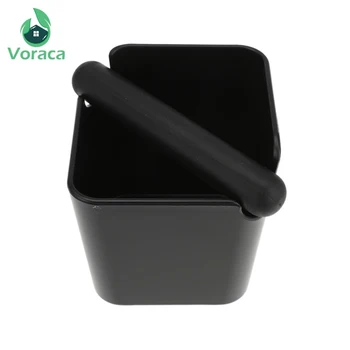 

ABS Coffee Knock Box Black Espresso Grind Container Anti Slip Coffee Grind Dump Bin Waste Bin with Detachable Knock for Barista