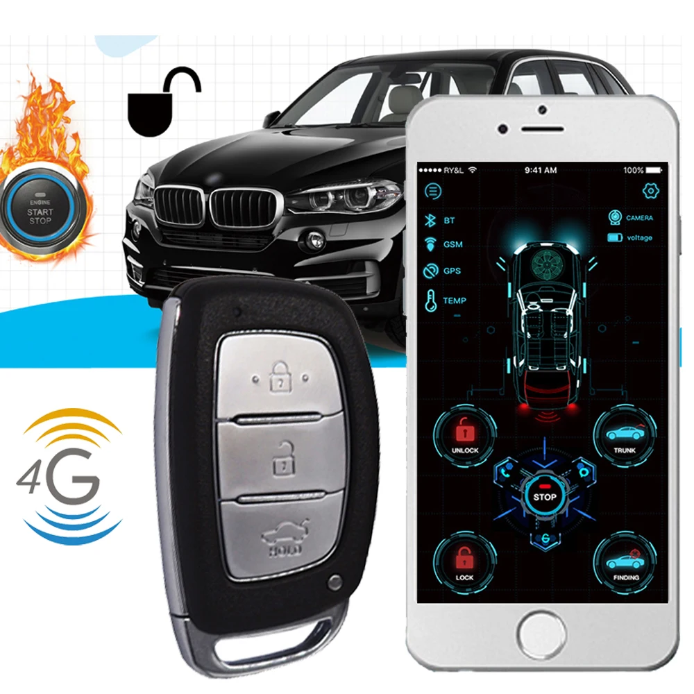 

china supplier cardot gps gsm Pke Keyless Entry Remote Starter Start Stop Engine Smart 4g Car Alarm
