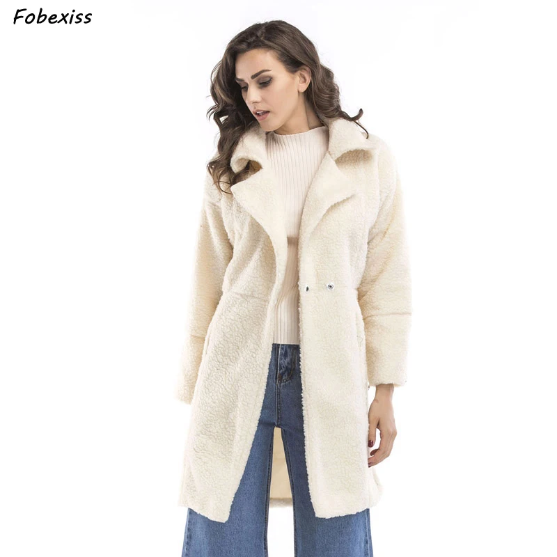 

2019 Winter Coat Women Long Sleeve Pocket Single Button Plus Size Straight Coat Winter Office Lady Elegant Oversize Coat Female