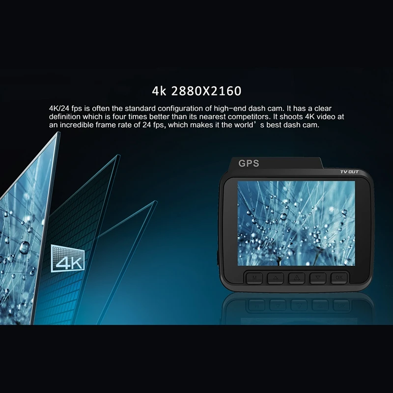  4K Gebaut In Gps Wifi Auto Dvrs Recorder Dash Cam Dual Lens Fahrzeug Rückansicht Kamera Camcorder N
