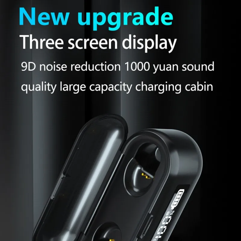 F9 45 Bluetooth In Ear Headset LED Touch Control True Wireless Noise Cancelling Earphones With Microphone Charging Box