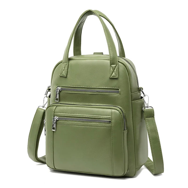 Multifunctional Women Backpacks PU Leather Backbags Daypack Female Rucksack Mochilas Mujer Casual School Shoulder Bag for Girls
