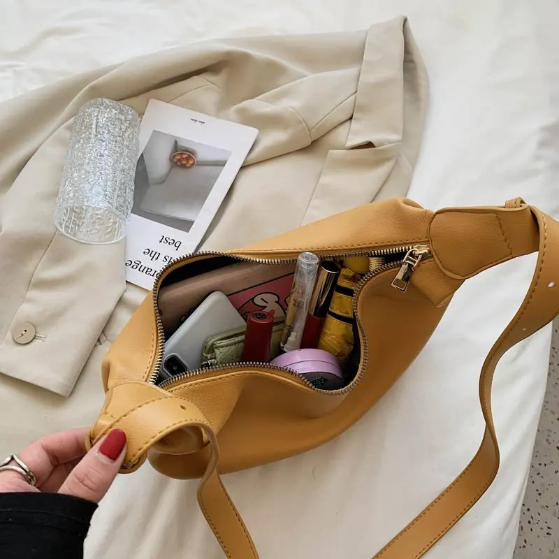 Vintage Fashion Hobos Bags Women Handbags Luxury Designer Shoulder Bag Female Simple Soft Leather Messenger Bag Women Handbags