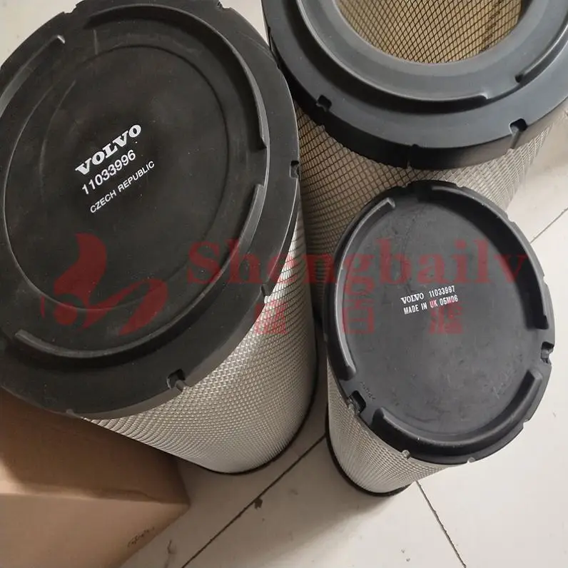 Excavator accessories 360/380 excavator air filter element 11033996/11033997