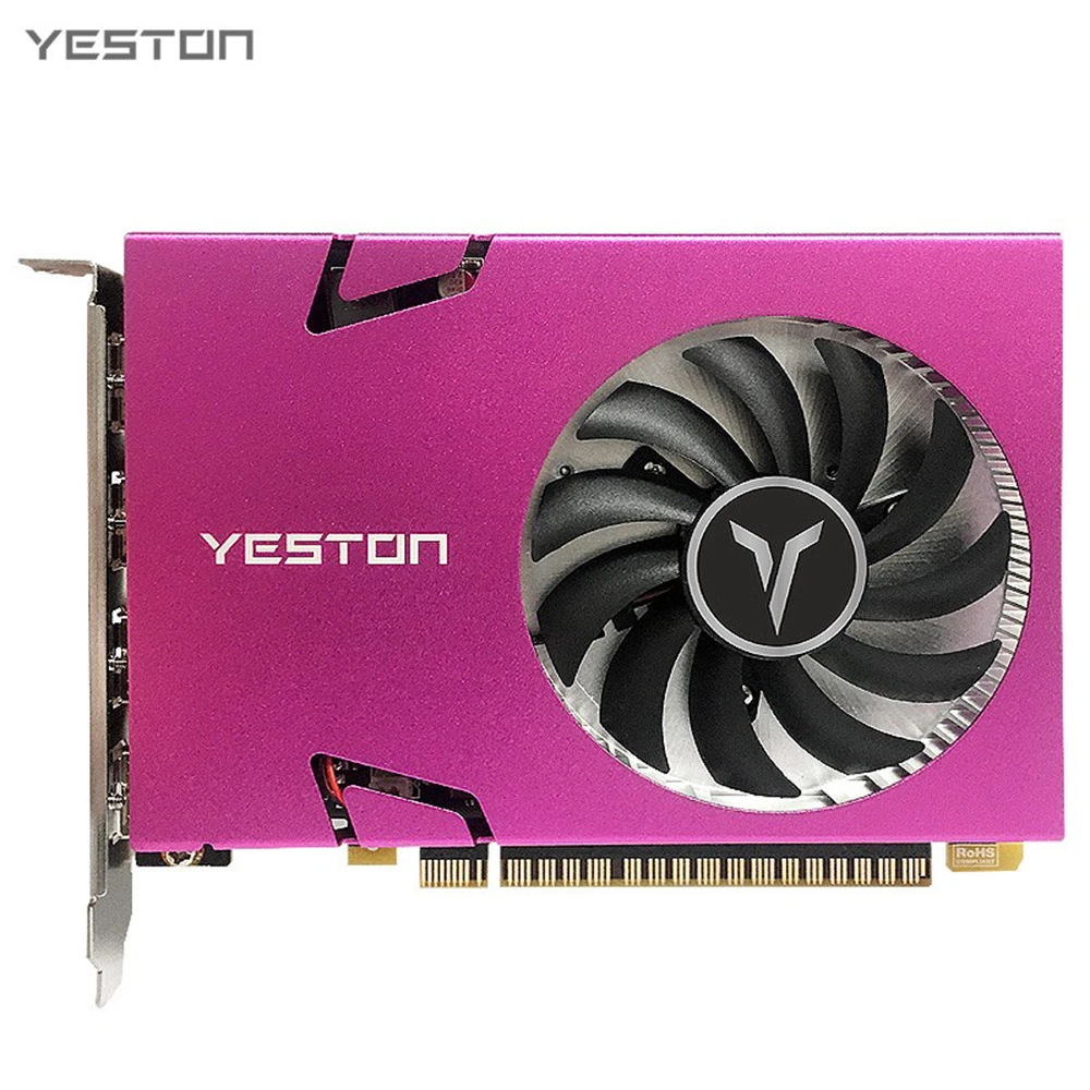 Yeston GT730-4G 4HD 4-Screen Graphics Card 4G/128bit/DDR3 Memory Support Split Screen 10bit Color Depth with 4 HD Ports video card in computer