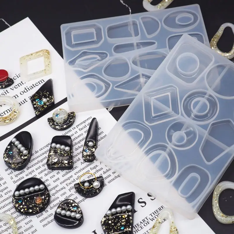 

Acrylic Earring Epoxy Resin Molds Resin Geometric Earrings Pendant Resin Silicone Molds Fashion Jewelry Making Tools