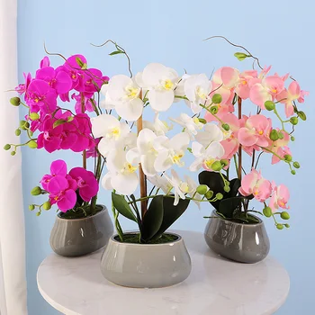 

1/5pcs Fashion Butterfly Orchid Artificial Flowers DIY Artificial Butterfly Orchid Silk Flower Bouquet Wedding Home Decoration