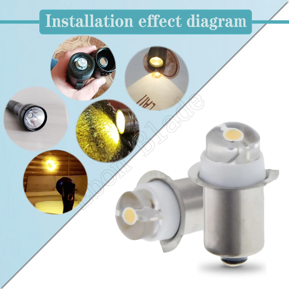 P13.5s LED Lamp 1/2 Pcs For Maglite 0.5W PR2 PR3 Warm/White Flashlight Bike Spot Bulb 3V 4.5V 4.8V 6V 12V 18V 24V Torch Light led lights led bulbs