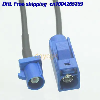 

DHL 20pcs Fakra SMB male C 5005 bule to SMB female C 5005 RG174 Jumper pigtail 350CM cable 22j
