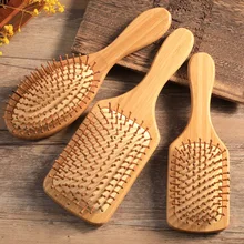 

1 piece of hairdressing bamboo comb air bag comb health massage comb straight hair comb hair brush hair comb edge brush
