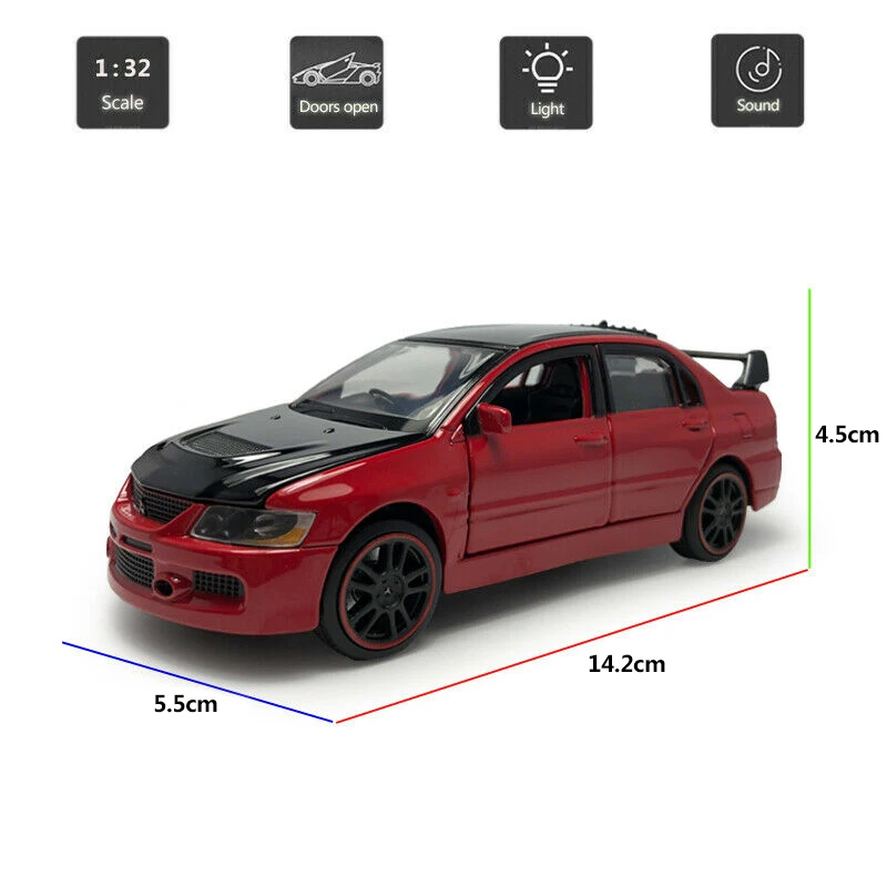 HOMMAT 1:32 весы Mitsubishi Lancer Evolution EVO IX Литые металлические Литые игрушечные транспортные средства модель автомобиля Детские игрушки для мальчиков Детский подарок