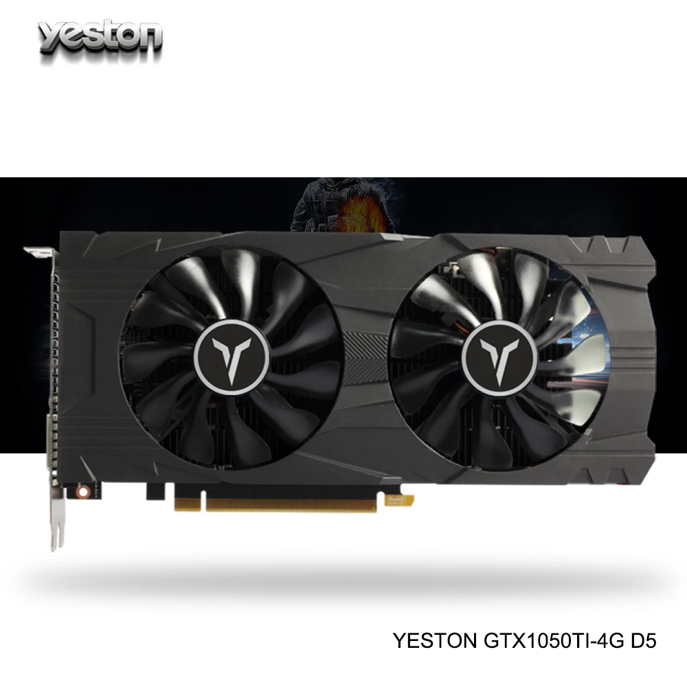 Yeston GeForce GTX 1050Ti GPU 4 ГБ GDDR5 128 бит игровой настольный компьютер ПК Поддержка