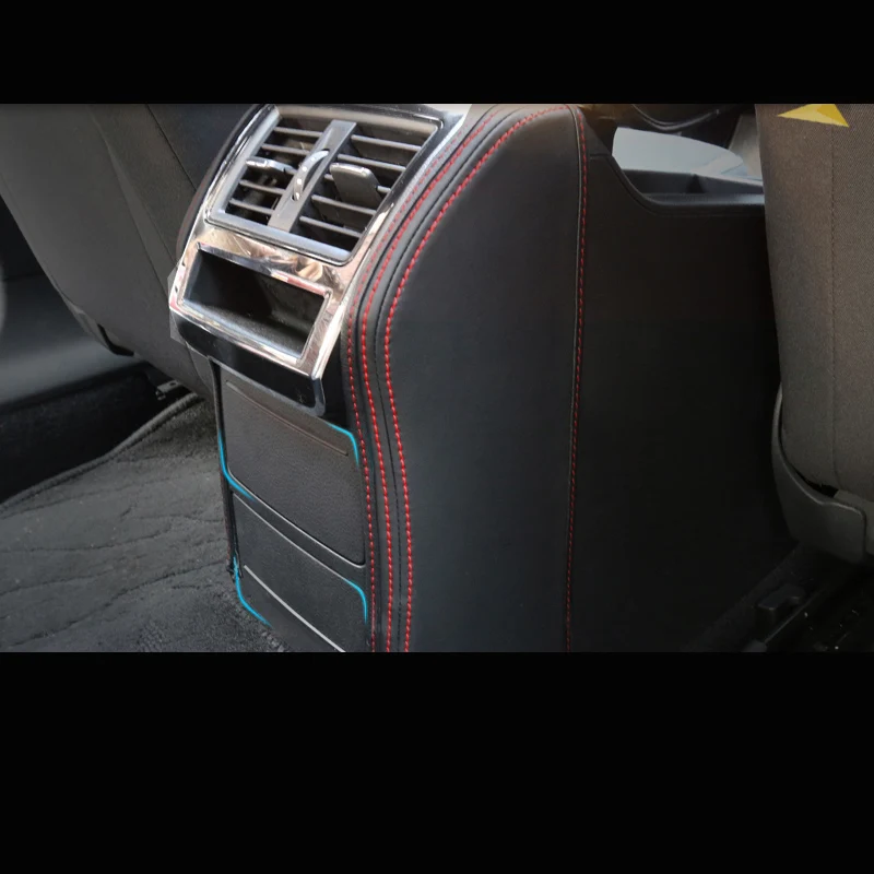 Lsrtw2017 привод центрального автомобильного Управление подлокотника для Skoda Superb интерьер Молдинги аксессуары - Название цвета: black red wire 2