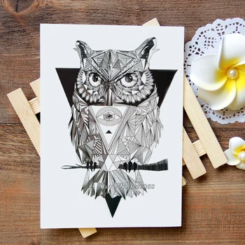 

Waterproof Temporary Tattoo Sticker owl tattoo Water Transfer Flash Tattoo fake tattoo for women men kids #454