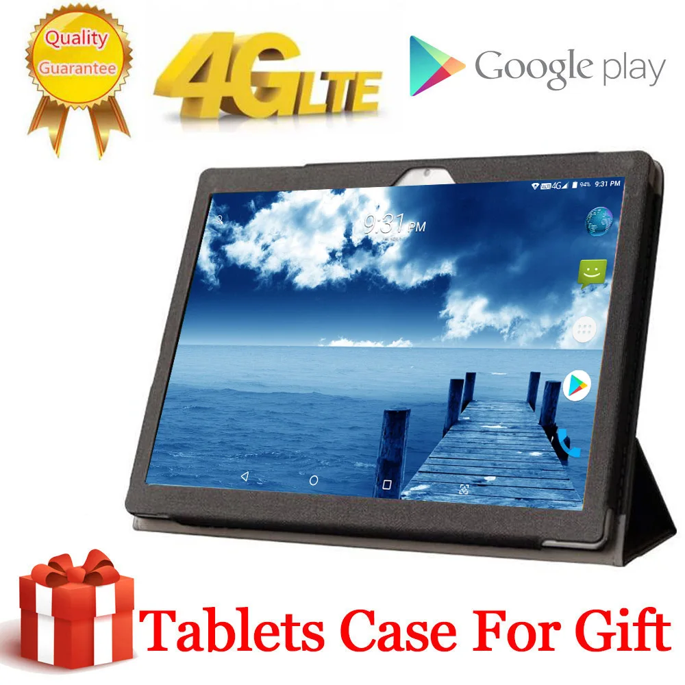 

2020 Free Gift Tablet Case Cover 4G LTE 10.1 inch 2.5D tablet pc 2560x1600 10 Deca Core MTK6797 8GB RAM 256GB ROM Android 8.0