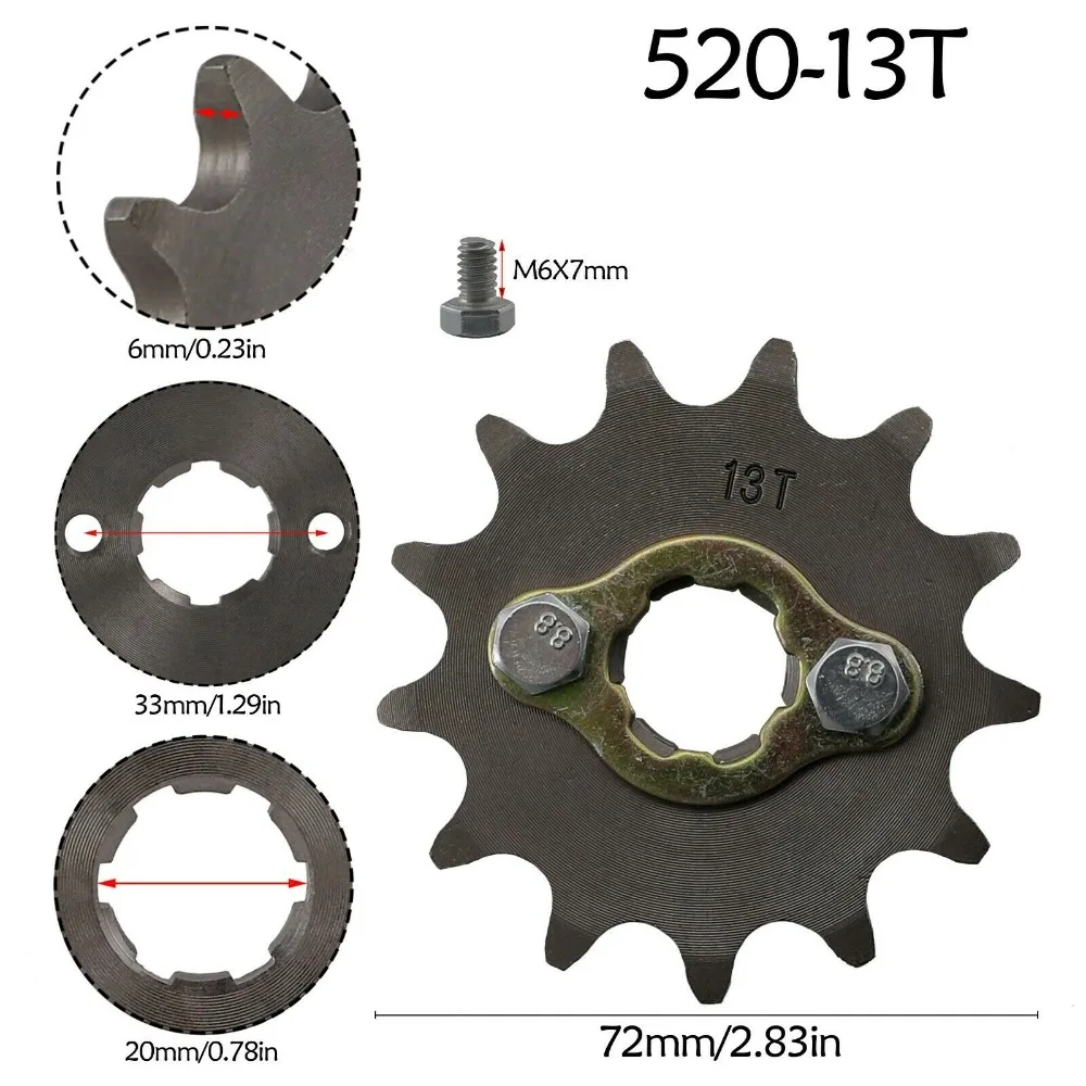 520 20mm 11T 13T 15T 16T Tooth Chain Front Engine Sprocket Cog For 25cc-250cc ATV Quad Dirt Pit bike Buggy motorcycle part (7)