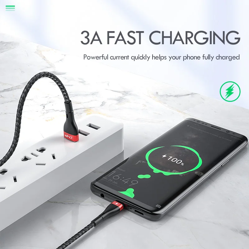 ZNP Micro USB Cable Fast Charging For Redmi 7 7A Note 5 Android Mobile Phone Microusb USB Cable For Samsung J5 J7 Charger Cable