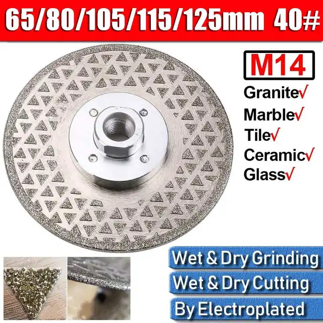 Disco de Muela de Diamante de 65- 125mm, amoladora de disco, rueda de hormigón, granito, piedra, herramientas de cerámica 1