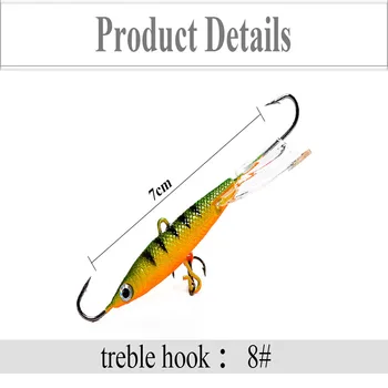 

VISSEN Outdoor fishing ice fishing bait 10pcs / lot fake bait 93mm / 25g ice fishing hook fishing tool accessories