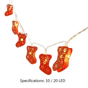 

10/20 LED Red Socks Decorative String Lights 1.5m 2m Christmas New Year Holiday