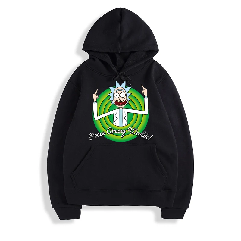 

PLstar Cosmos Rick And Morty Hoodies Alien Trippy Planet Artwork Jumper Hoody Sweatshirts Men Blood Youth Funny Anime Pullovers