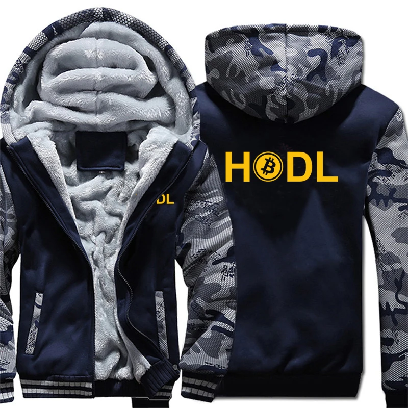 Bitcoin HODL Hoodies Men Cool Coat Thicken Cryptocurrency Sweatshirt Mans Jacket Hoody 5