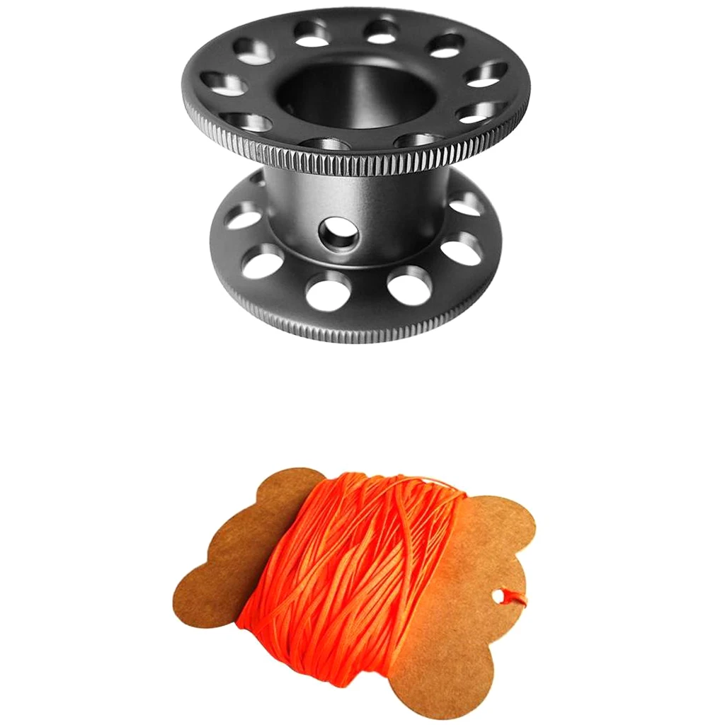 

Scuba Diving Finger Spool + 2mm 50m High Visibility Strong Strength Dive Reel Flat Line