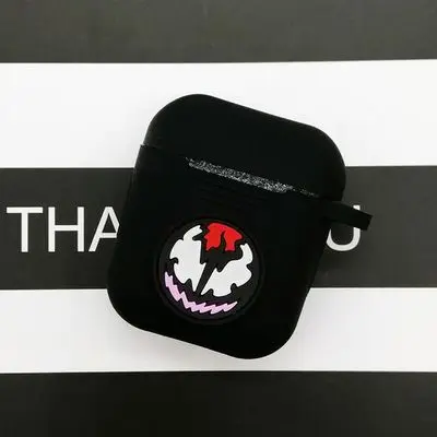 venom Marvel, Человек-паук, Супермен, беспроводные наушники, Airpods, чехол, сумка для Apple AirPods1/2, черный, красный, Бэтмен, bluetooth-гарнитура, коробка - Цвет: venom