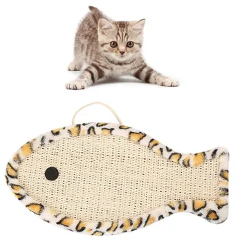 

Fish-Shaped Sisal Cat Kitten Scratch Board Pad Hanging Scratcher Bed Mat Claws Care Toy For Pet Cat Training Cat Toy 5